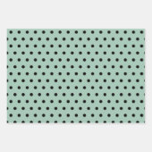 Blauwgroen zwarte goudtandbaarzen stripe inpakpapier vel (Voorkant 2)