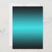 Blauwgroen zwarte Snowflakes Sweet 16 Winter Wonde Kaart (Achterkant)