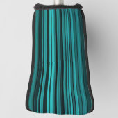 Blauwgroen zwarte strepen golfheadcover (Draai 90)