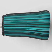 Blauwgroen zwarte strepen golfheadcover (Voorkant)