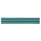 Blauwgroen zwarte strepen lange tafelloper (Horizontaal)