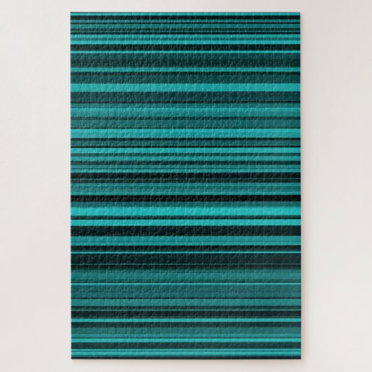 Blauwgroen zwarte strepen legpuzzel (Verticaal)