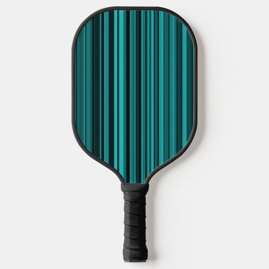 Blauwgroen zwarte strepen pickleball paddle (Voorkant)