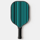 Blauwgroen zwarte strepen pickleball paddle (Achterkant)