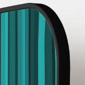 Blauwgroen zwarte strepen pickleball paddle (Links Detail)