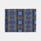 Blauwgroene abstracte caleidoscoop fleece deken (Voorkant (Horizontaal))