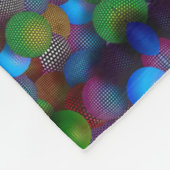 Blauwgroene abstracte caleidoscoop fleece deken (Hoek)