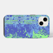 Blauwgroene abstracte surfstrand iPhone hoesje (Achterkant horizontaal)