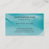 Blauwgroene alcoholinkt visitekaartje (Achterkant)