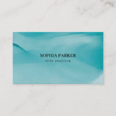 Blauwgroene alcoholinkt visitekaartje (Voorkant)