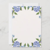 Blauwgroene Aquarel Hydrangea 80ste Verjaardagsuit Kaart (Achterkant)