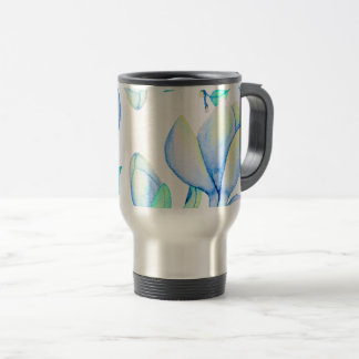 Blauwgroene Aquarel Magnoliatak Botanisch Reisbeker