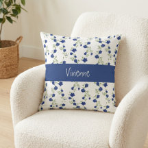 Blauwgroene Aquarel Wilde Bloem Monogram Naam