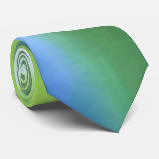 Blauwgroene Aurora Stropdas (Opgerold)