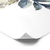 Blauwgroene bladblaasbaptisme poster (Hoek)