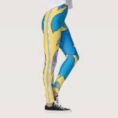 Blauwgroene Bladeren Zomer Leggings (Rechts)