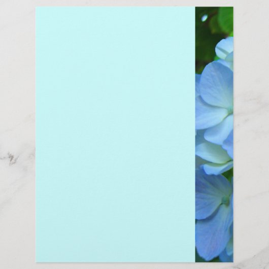 Blauwgroene bloemige flyers papierontwerper (Voorkant)