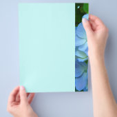 Blauwgroene bloemige flyers papierontwerper (Hand)