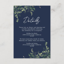 Blauwgroene botanische waterverf bruiloft