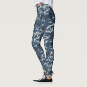 Blauwgroene/bruine Camouflage Leggings vrouwen (Links)