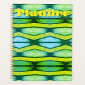 Blauwgroene Chevron Planner (Voorkant)