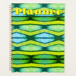 Blauwgroene Chevron Planner