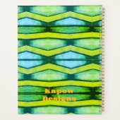 Blauwgroene Chevron Planner (Achterkant)