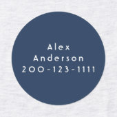 Blauwgroene cirkel IJzer op de etiketten van Kind Labels (Design 1)