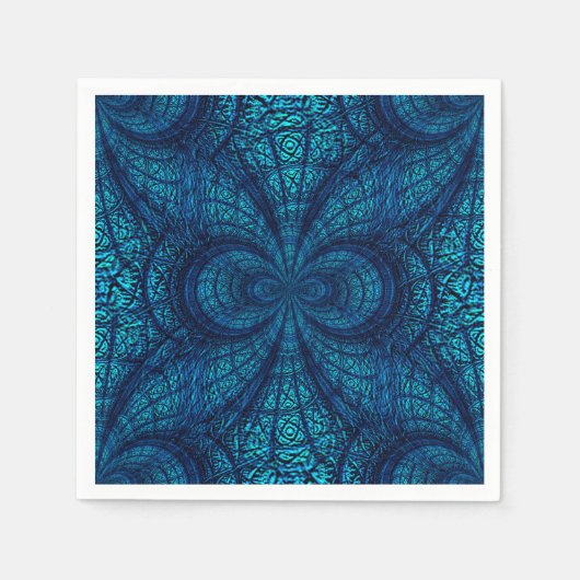 Blauwgroene decoratieve servetten (Voorkant)