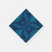 Blauwgroene decoratieve servetten (Hoek)