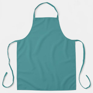 Blauwgroene denim rokerige topaas effen kleur schort