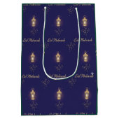 Blauwgroene Eid-cadeaubag Medium Cadeauzakje (Achterkant)