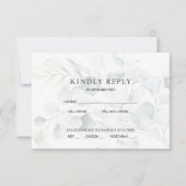 Blauwgroene Eucalyptus Trouw-RSVP-reactie Kaart (Voorkant)