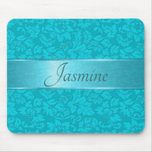 Blauwgroene  Floral Damaskers Muismat