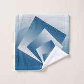Blauwgroene geometrie bad handdoek (Wasdoekje)