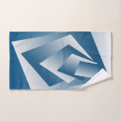 Blauwgroene geometrie bad handdoek (Handdoek)