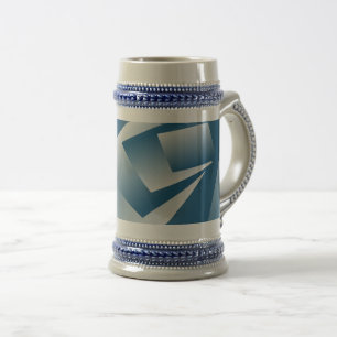 Blauwgroene geometrie bierpul