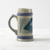 Blauwgroene geometrie bierpul (Links)