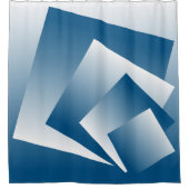 Blauwgroene geometrie douchegordijn (Voorkant)