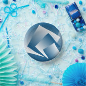 Blauwgroene geometrie papieren kommen (Feest)