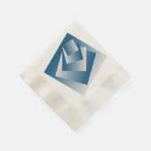 Blauwgroene geometrie servet (Hoek)