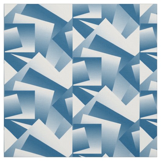 Blauwgroene geometrie stof (Swatch)