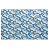Blauwgroene geometrie stof (Fat Quarter)