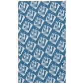 Blauwgroene geometrie tafelkleed (Voorkant)