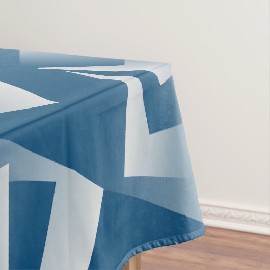 Blauwgroene geometrie tafelkleed (Voorbeeld)