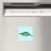 Blauwgroene honu zee schildpad magneet (Insitu (Vaatwasser))