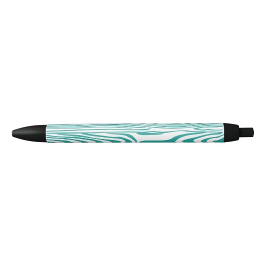Blauwgroene houtnerf zwarte inkt pen (Voorkant)