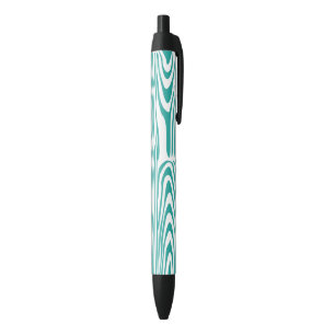 Blauwgroene houtnerf zwarte inkt pen