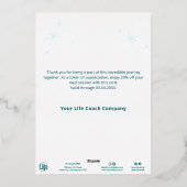 Blauwgroene kerstboom Bauble Folie vakantie Kaart (Achterkant)