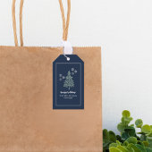 Blauwgroene Kerstboom Cadeaublaadjes – Set van 10 Cadeaulabel